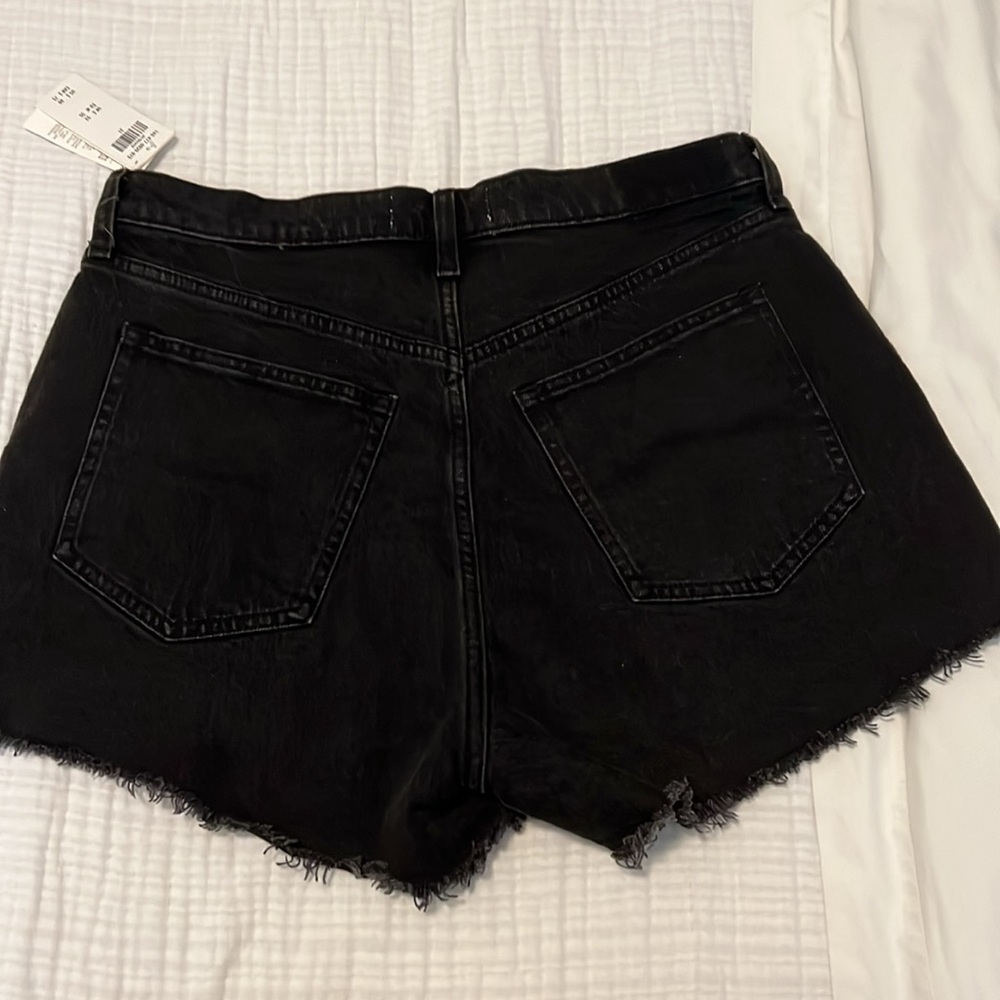 Abercrombie & Fitch Black High-Rise Mom Shorts - Picture 4 of 5